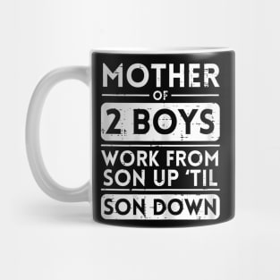 Mom Of 2 Boys Mug